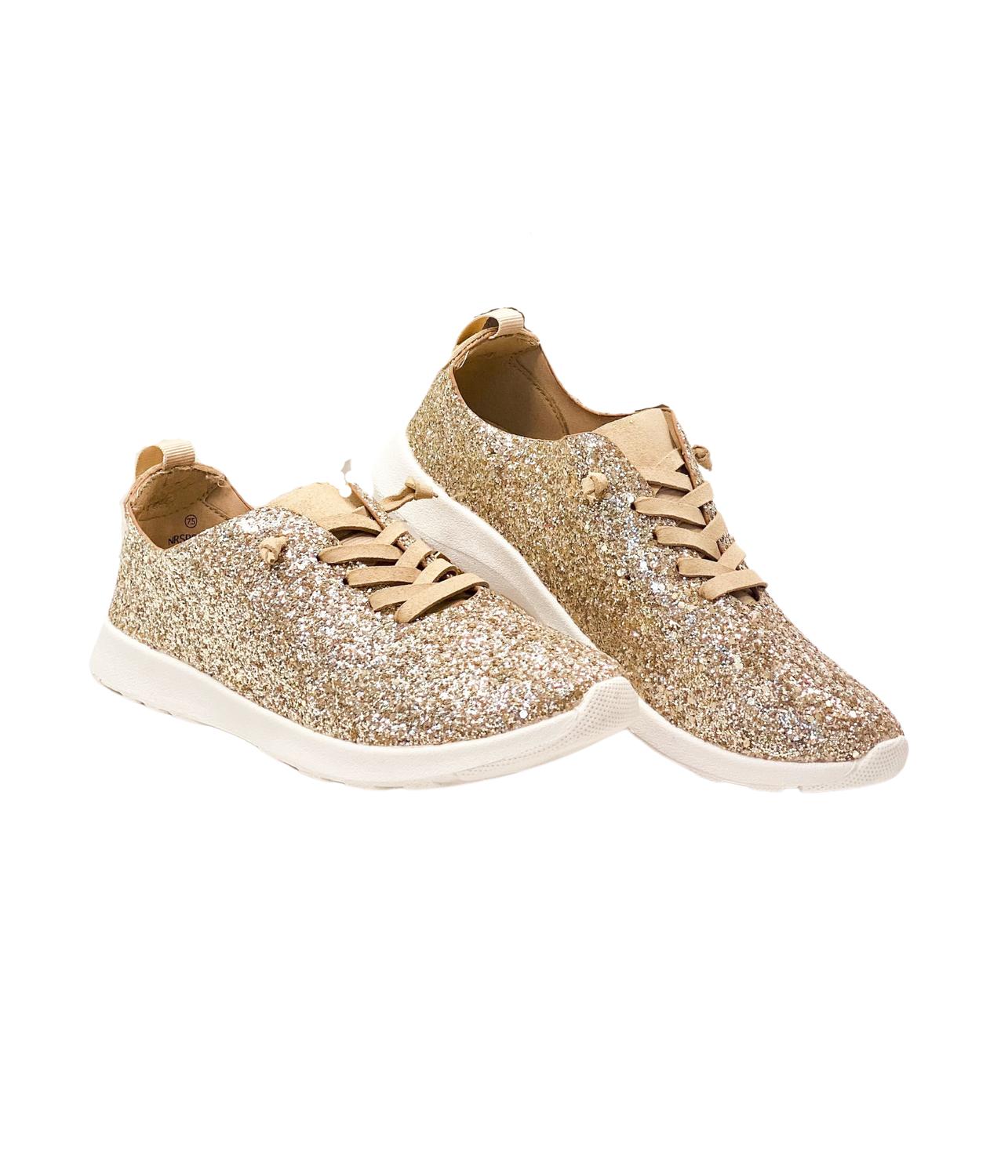 Mayo Glitzer Sneaker für Damen in Gold