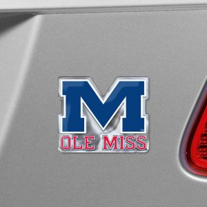 Fanmats ole miss rebells schwere last aluminium geprägt farbe emblem – alternate