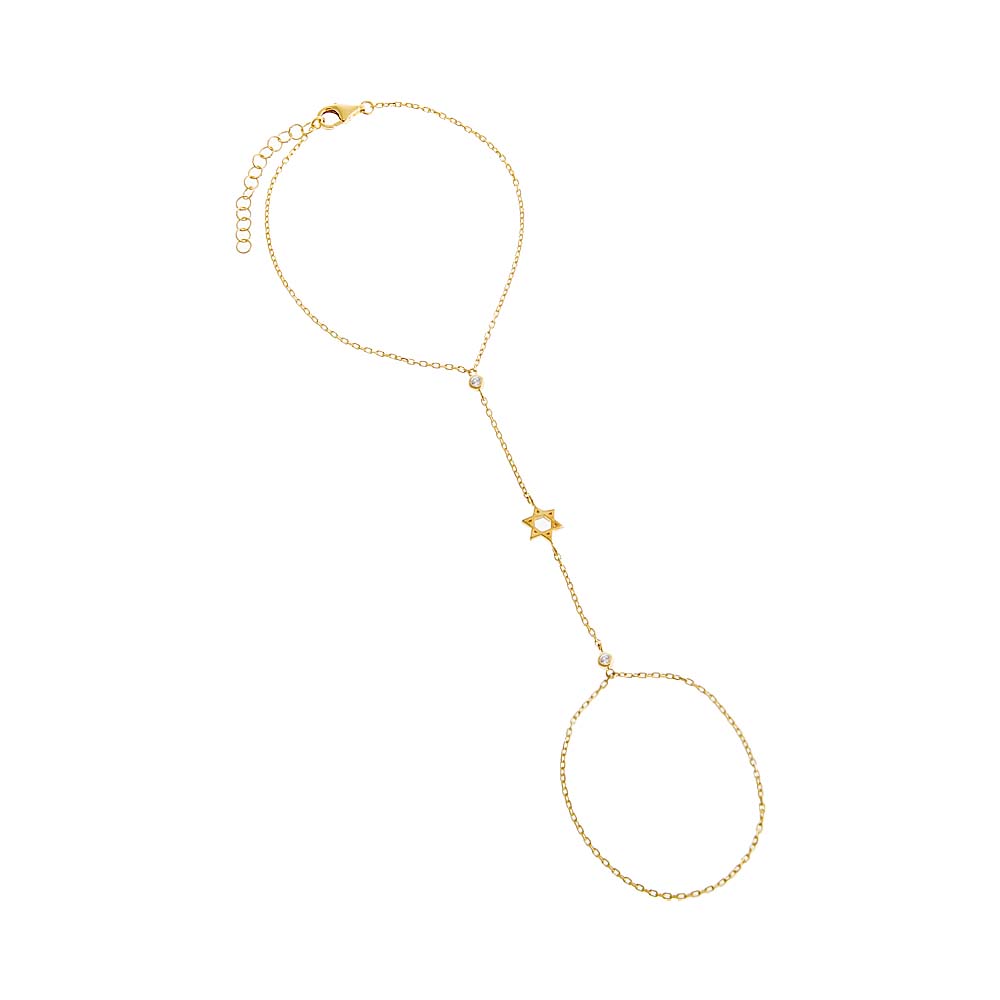 Pave Akzent X Lünette Stern von David Hand Kette