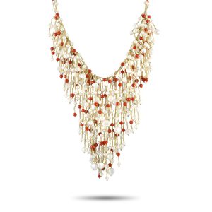 LB Exclusive 14K Perle und Koralle aus Gelbgold MF03-021924