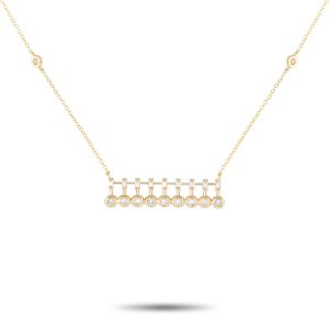 LB Exclusive 14K Gelbgold 0,25ct Diamant-Stäbe Halskette -y – PN15366