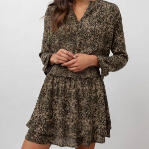 Jasmine Kleid in oliv statisch 7803900985404