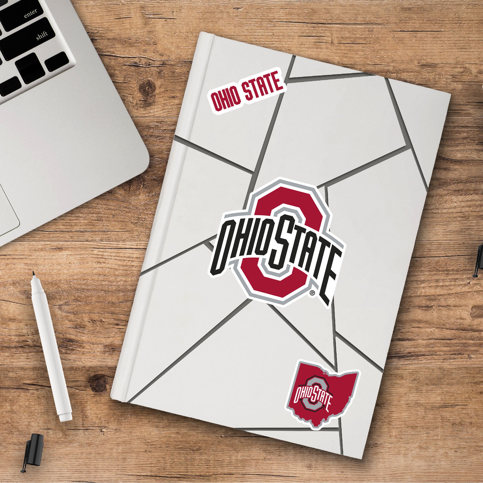 Fanmats Ohio State Buckeyes 3 Stück Aufkleber Aufkleber Set