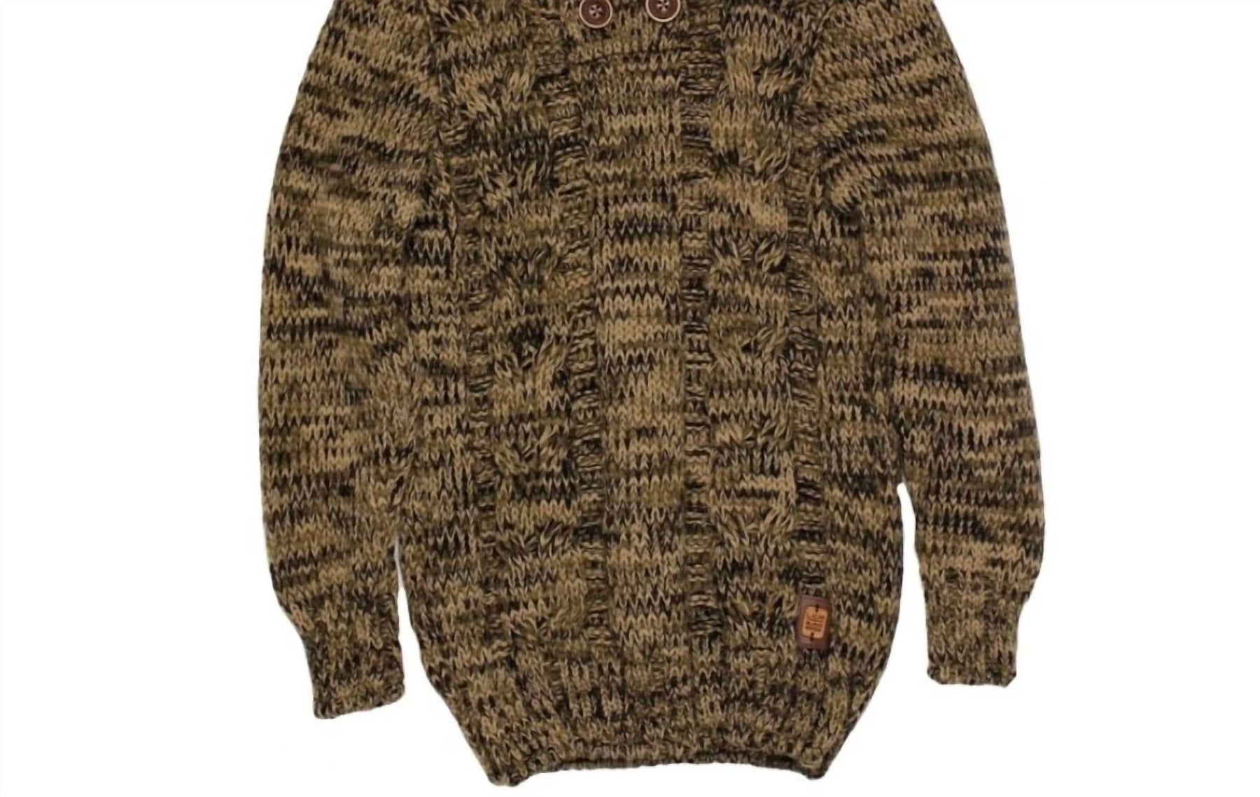 Pullover aus Wolle für Jungen in Camel