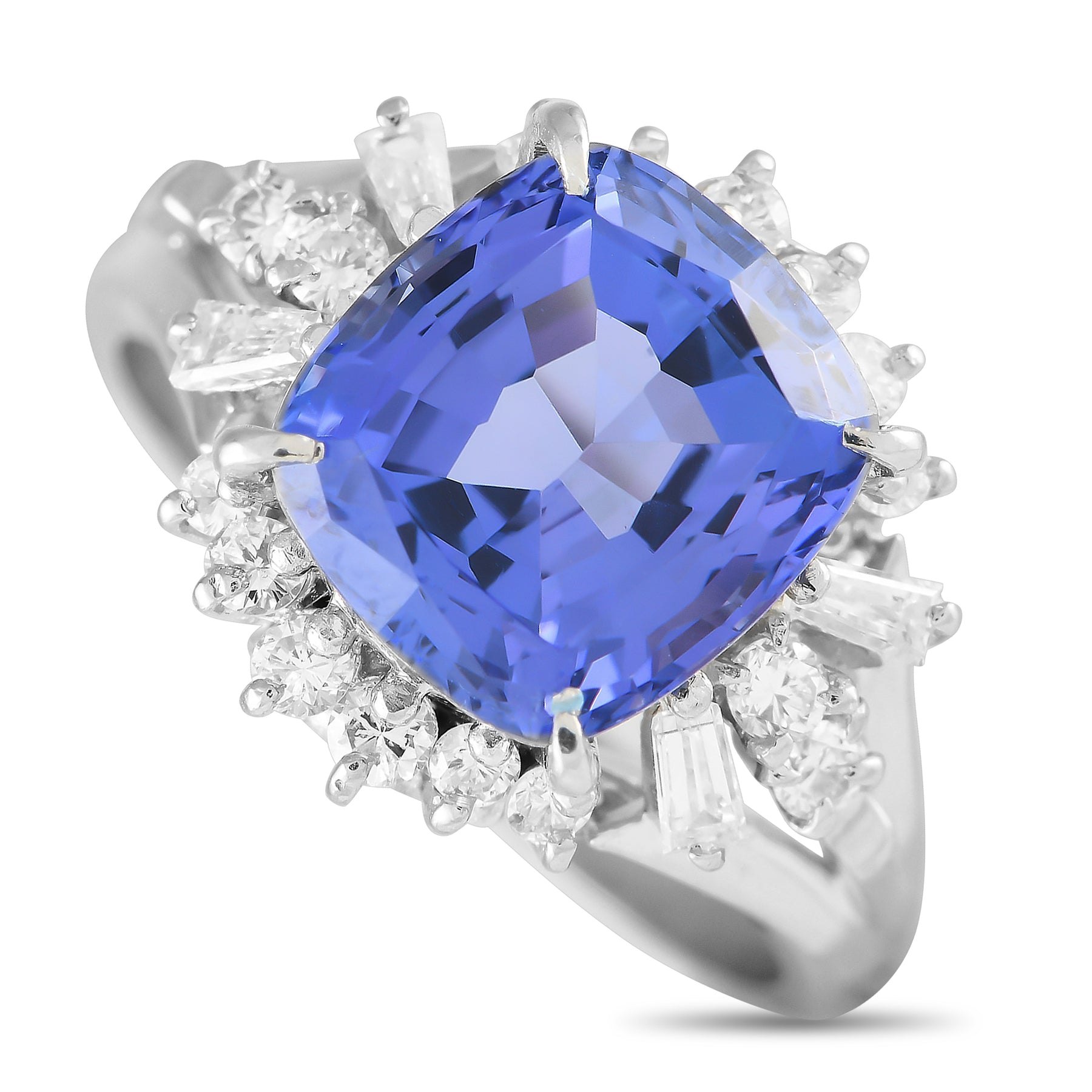 LB Exclusive Platin 0.56ct Diamant und Tansanit Ring MF10 -021324