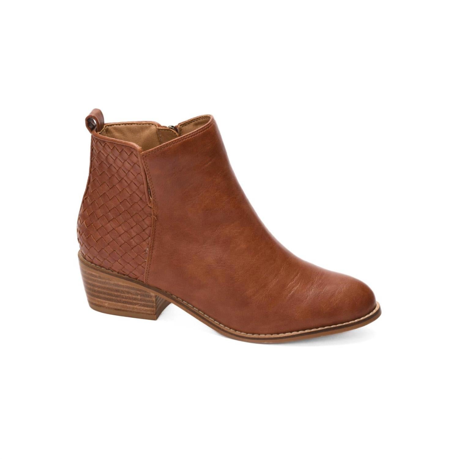 Halbe und halbe Stiefel der Damen in Bourbon