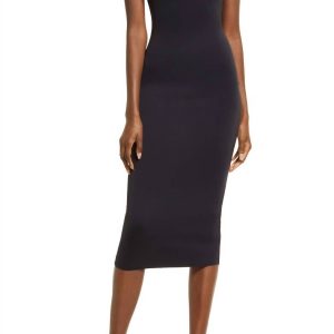 Scuba Spaghetti Midikleid in schwarz 7803901804604
