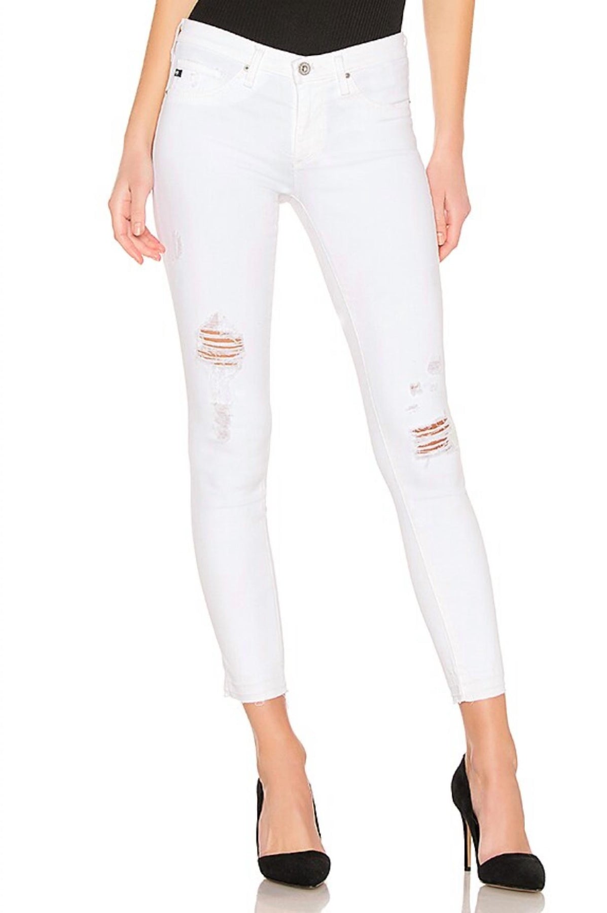 Legging Knöchel Skinny Jeans in Rudimentary Weiß