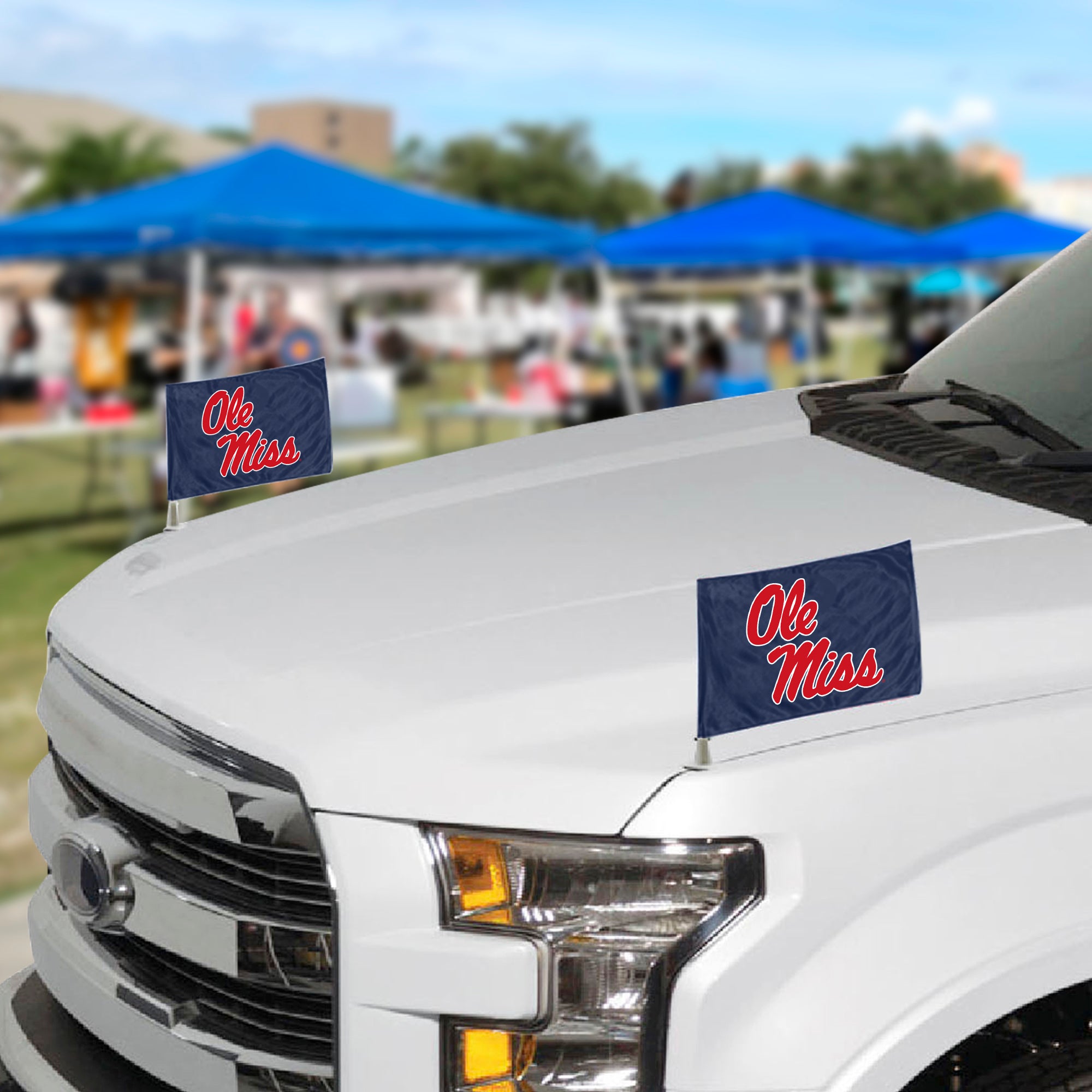 Fanmats Ole Miss Rebels Ambassador Autoflaggen - 2 Packung Mini Autoflaggen, 4 "X 6"