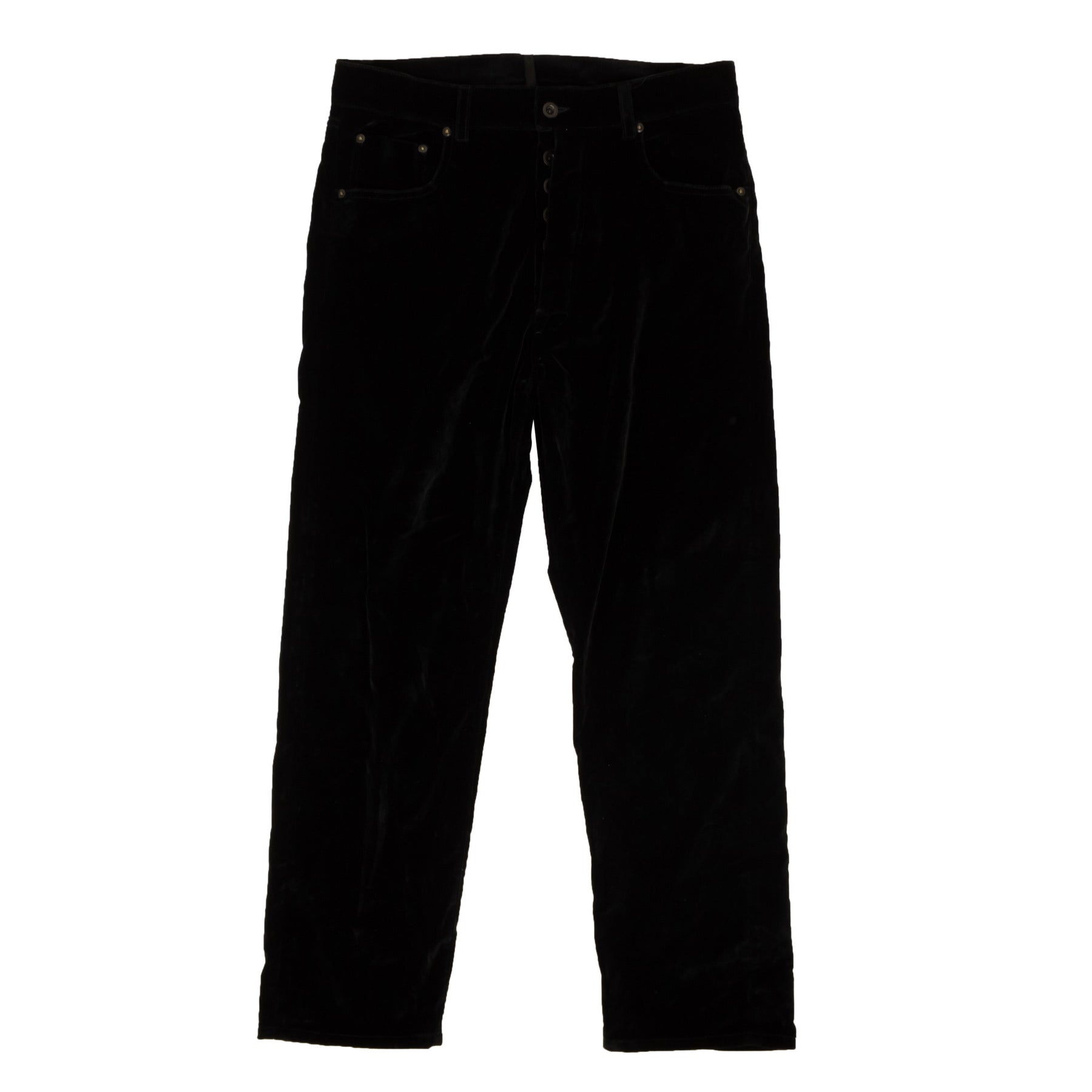 Unravel Project X Baggy Boy Velvet Hose mit weitem Bein – Schwarz