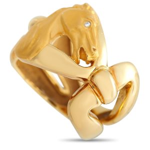 Carrera y Carrera 18K Gelbgold Diamant Auge Pferd Ring Auto24-030824