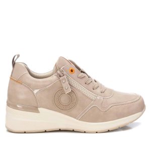 Damen Keiltrainer Sneakers in beige 7803875196988