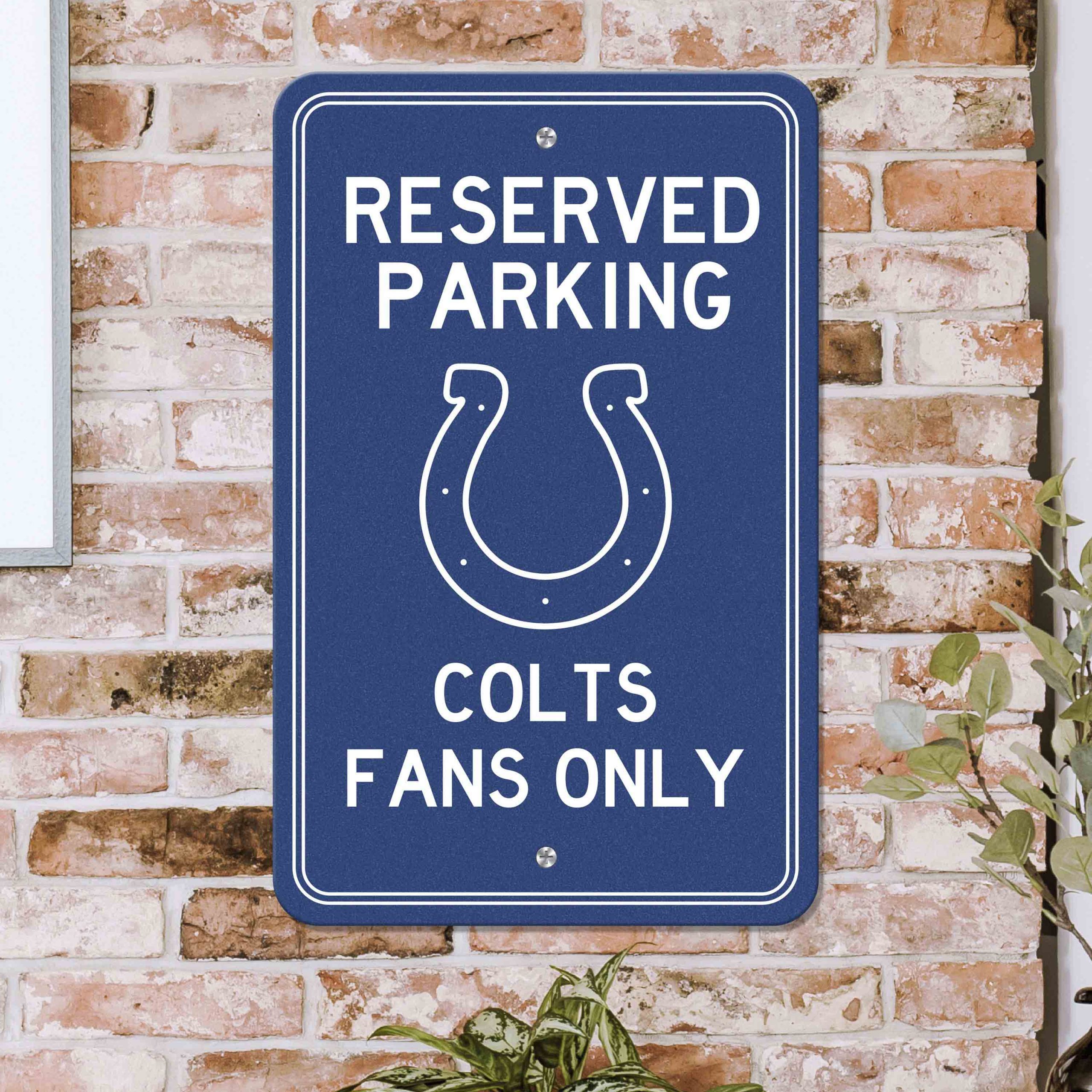 Fanmats Indianapolis Colts Team Farbe reserviert Parkplatz Schild Décor 18 "X 11.5" Leichtgewicht