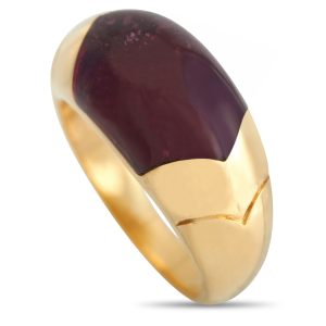 Bvlgari Tronchetto 18K Gelbgold rot Turmalin Ring BV11-012524