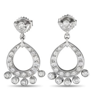 Leslie Greene 18K Weißgold 0.65ct Diamant Tropfen Ohrringe -020124 – LG25
