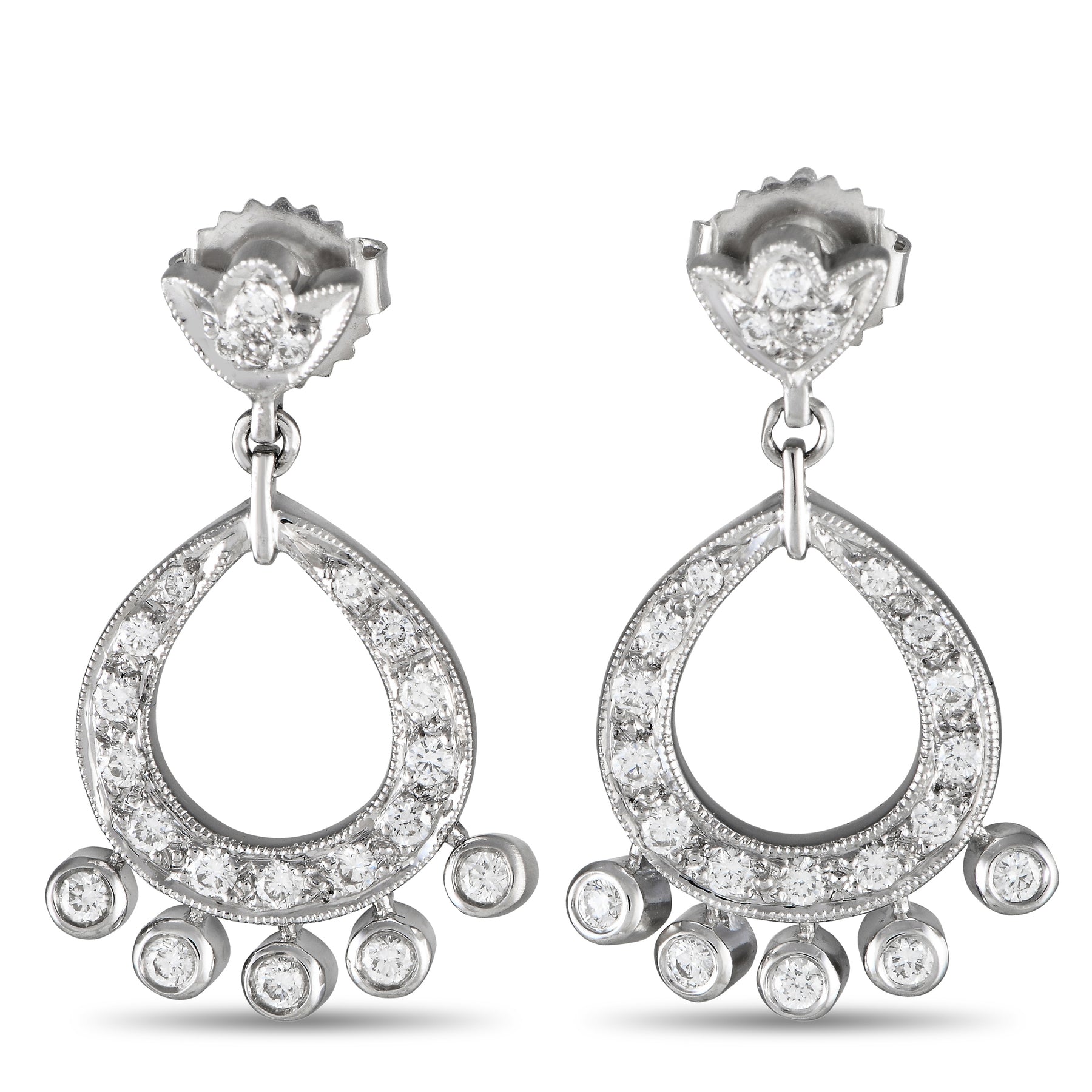 Leslie Greene 18K Weißgold 0.65ct Diamant Ohrringe LG25 -020124