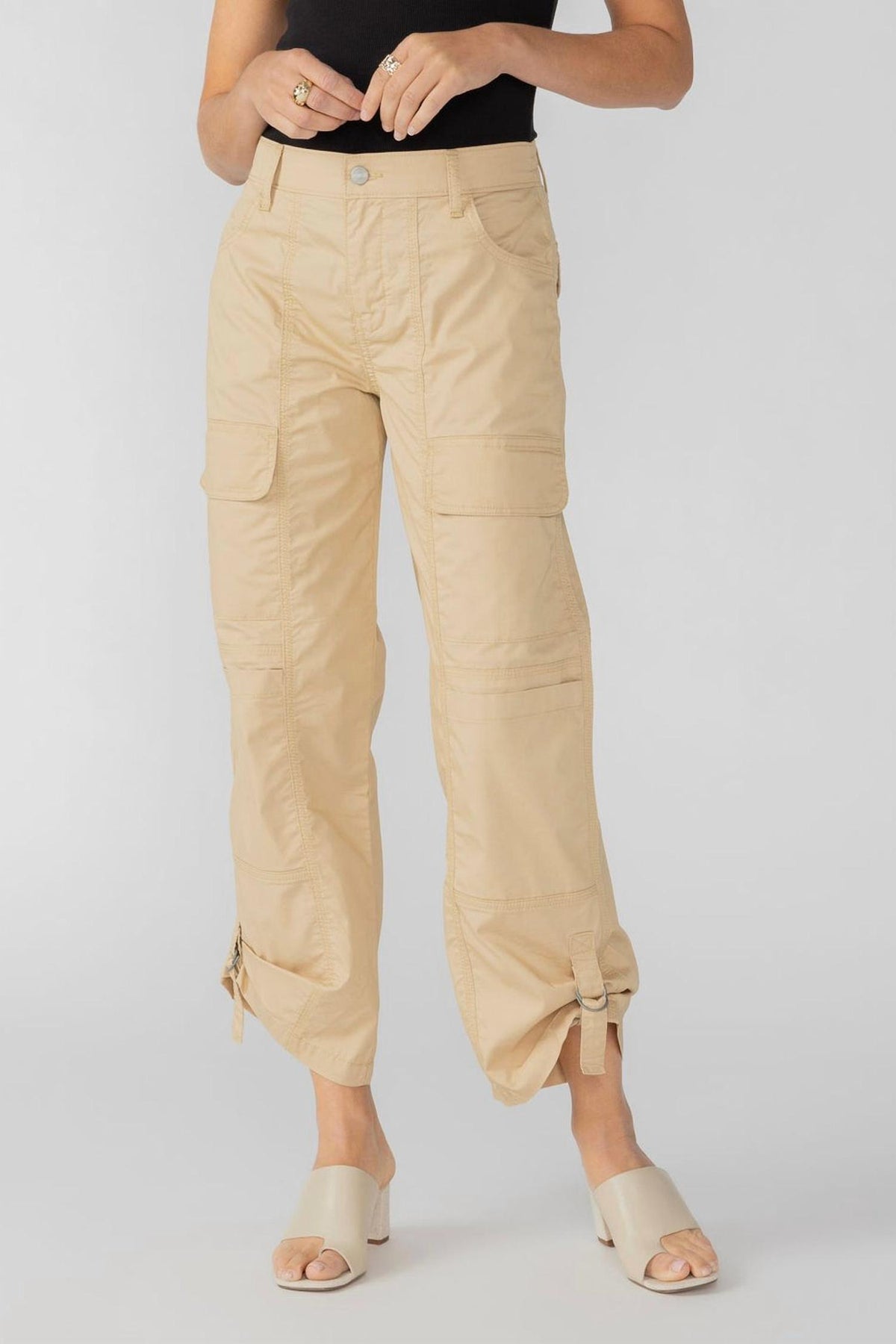 Cali Cargo Standard Rise Hose aus echtem Khaki