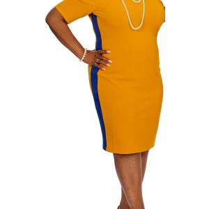 Damen stricken colorblock Mantel Kleid 7703604101180