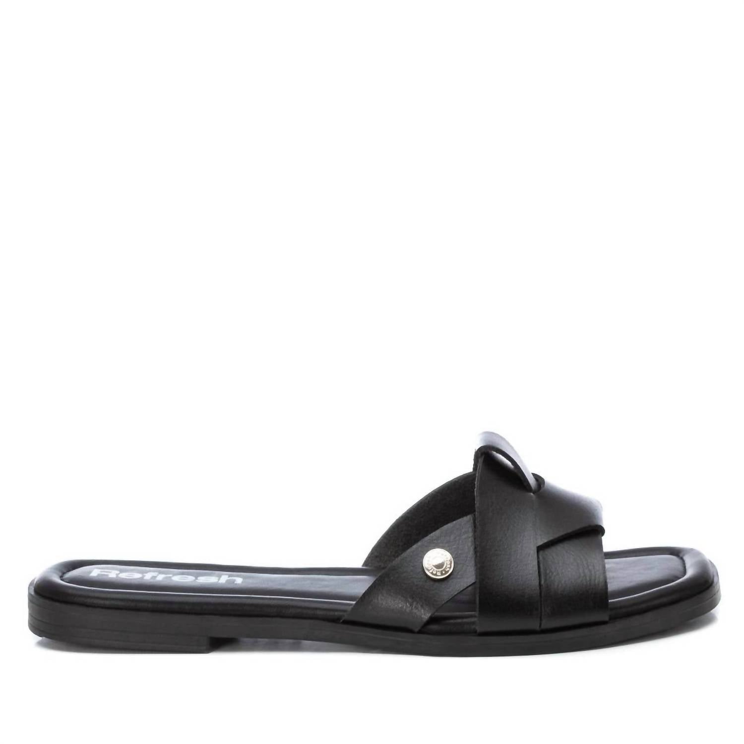 Flache Sandalen für Damen in Schwarz