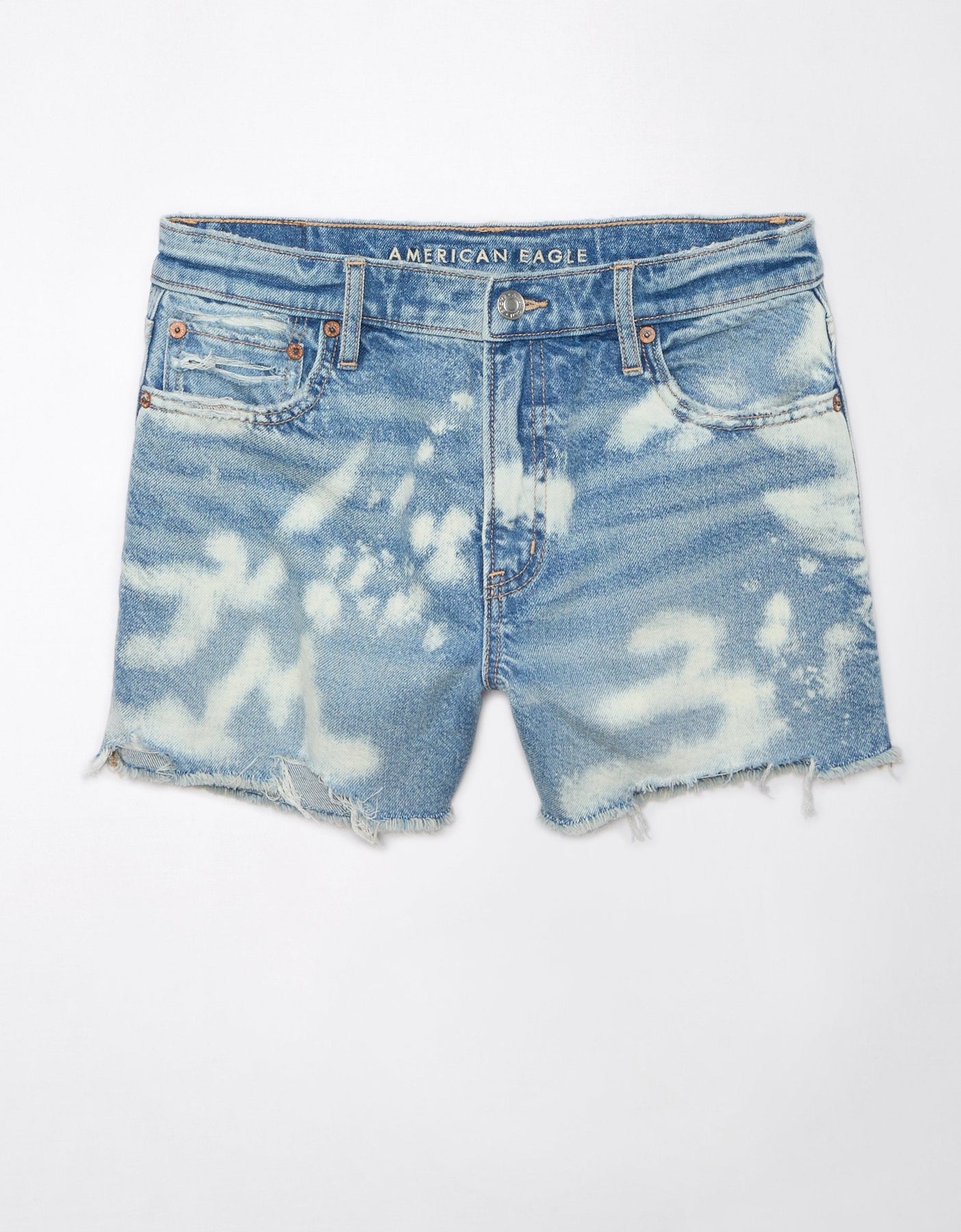 AE Strigid Super High-Waisted Entspannte Denim-Shorts