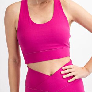 Athleisure Sport-BH in heißem Rosa