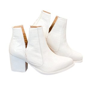 Damen Tarim Bootie in weißem Kroko 7803922317372