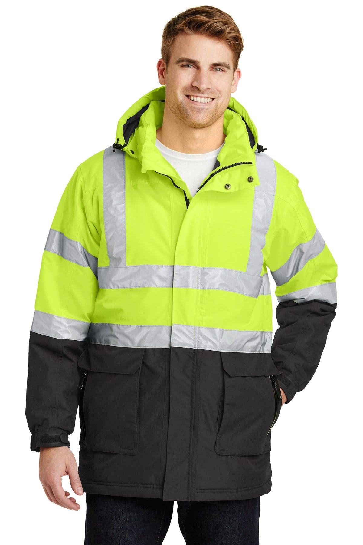 Port Authority ANSI 107 Klasse 3 Sicherheits-Schwergewichts-Parka J799S