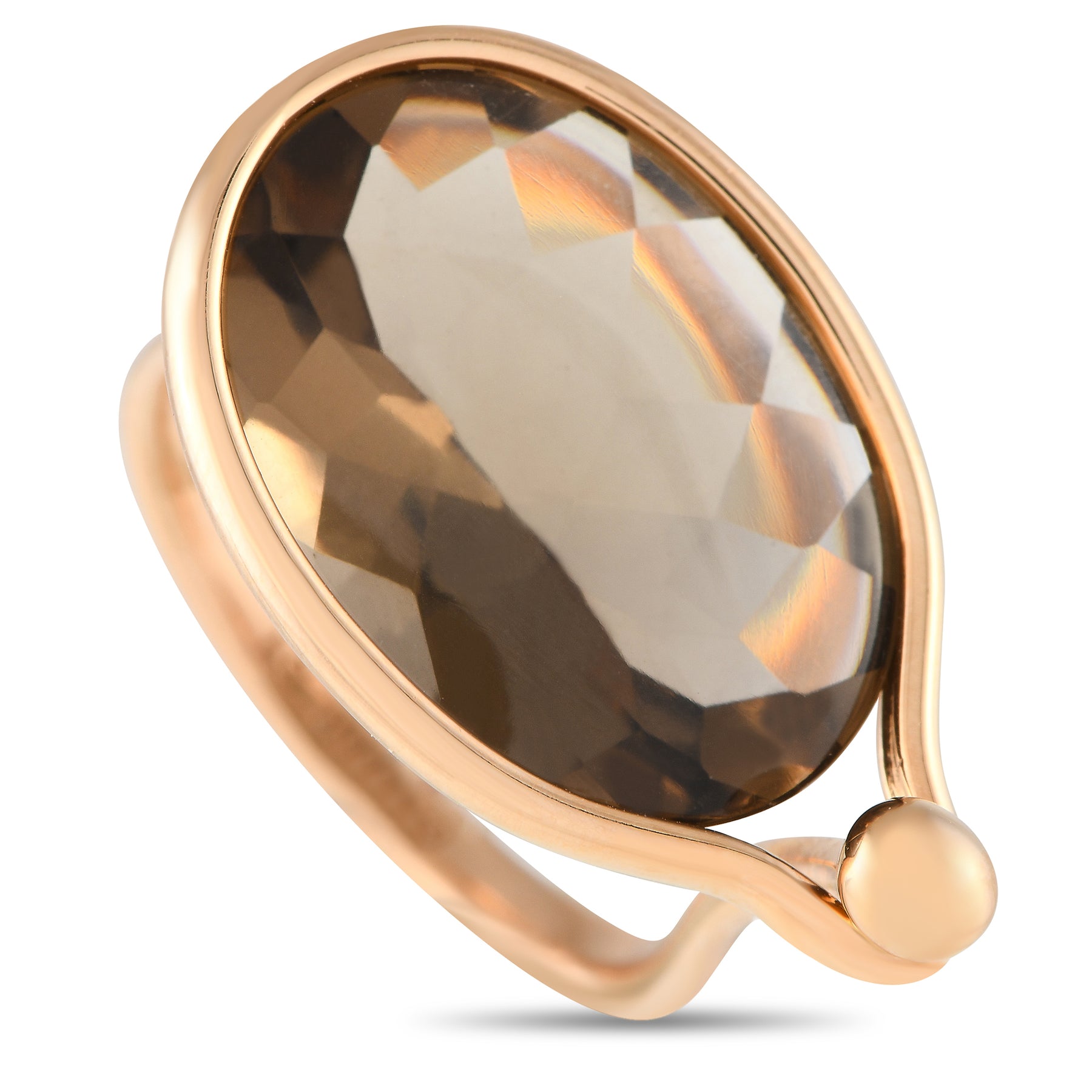 Georg Jensen Savannah 18 Karat Roségold Topas Ring GJ02 -122623