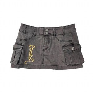 Damen Koi Fisch Cargo Rock in Vintage Grau