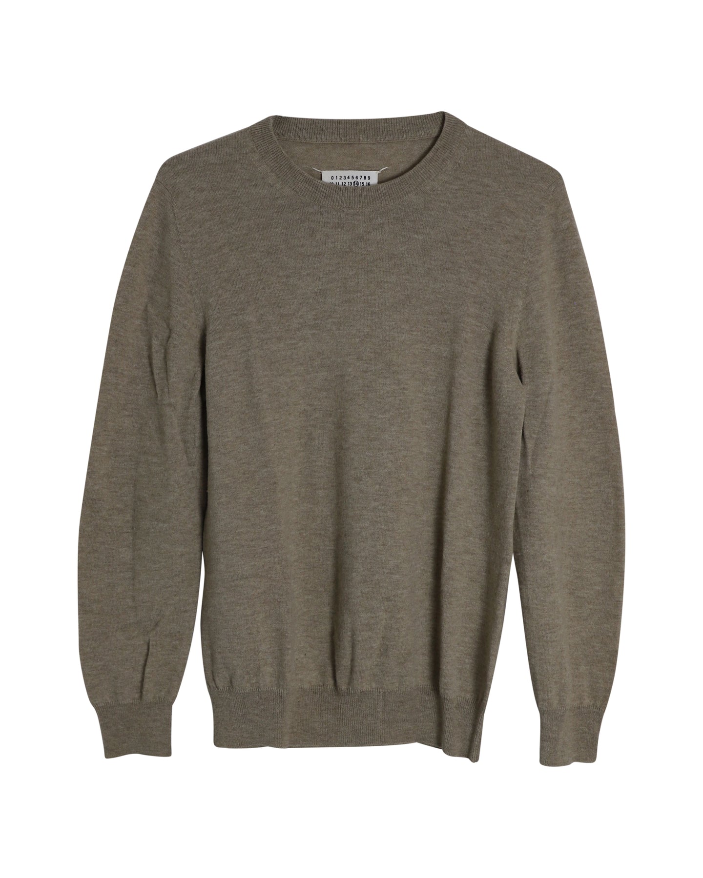 Maison Margiela Pullover mit Rundhalsausschnitt und Ellbogenmuster in Beige