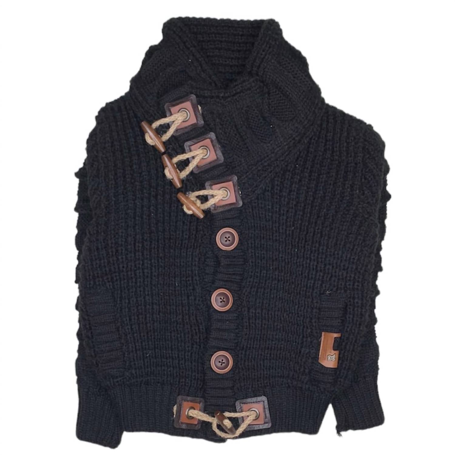 Pullover aus Wolle für Jungen in Schwarz