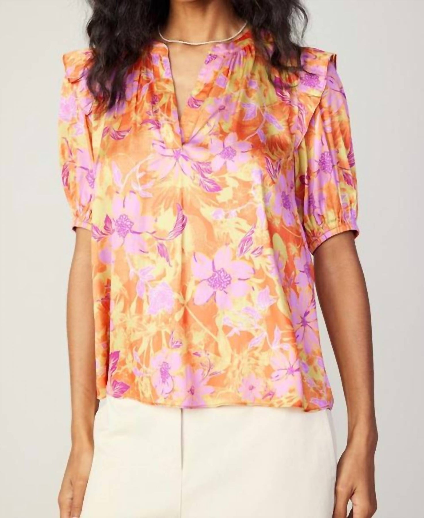 Bailey Top in Orange/rosa Mehrfarbig