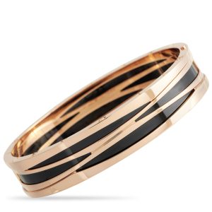 Bvlgari B zero1 18K Roségold Keramik Armband Größe groß BV03 -020824