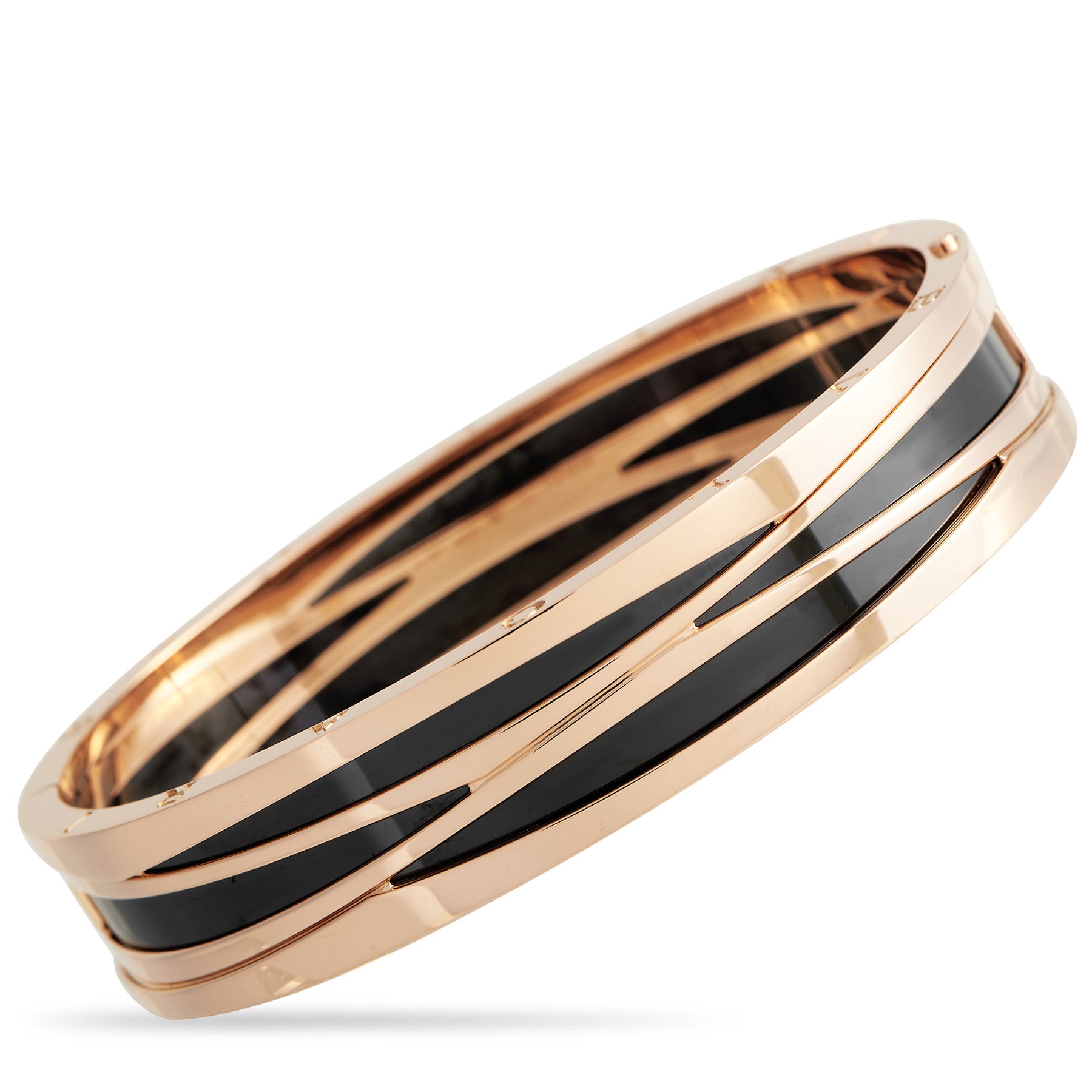 Bvlgari B zero1 18K Roségold Keramik Armband Größe groß BV03 -020824