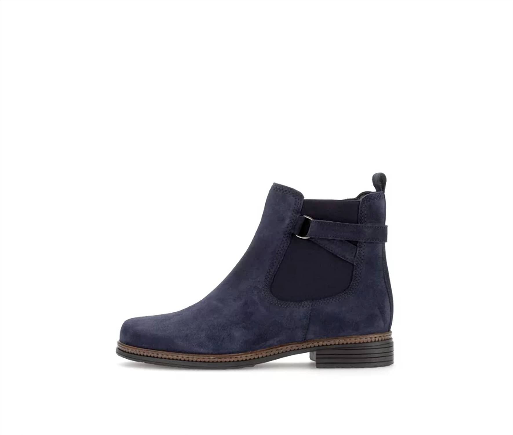 Damen Stiefeletten in Dunkelblau Wildleder
