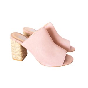 Damen helena Ferse Sandale in staubigen rosa Wildleder 7803933065276
