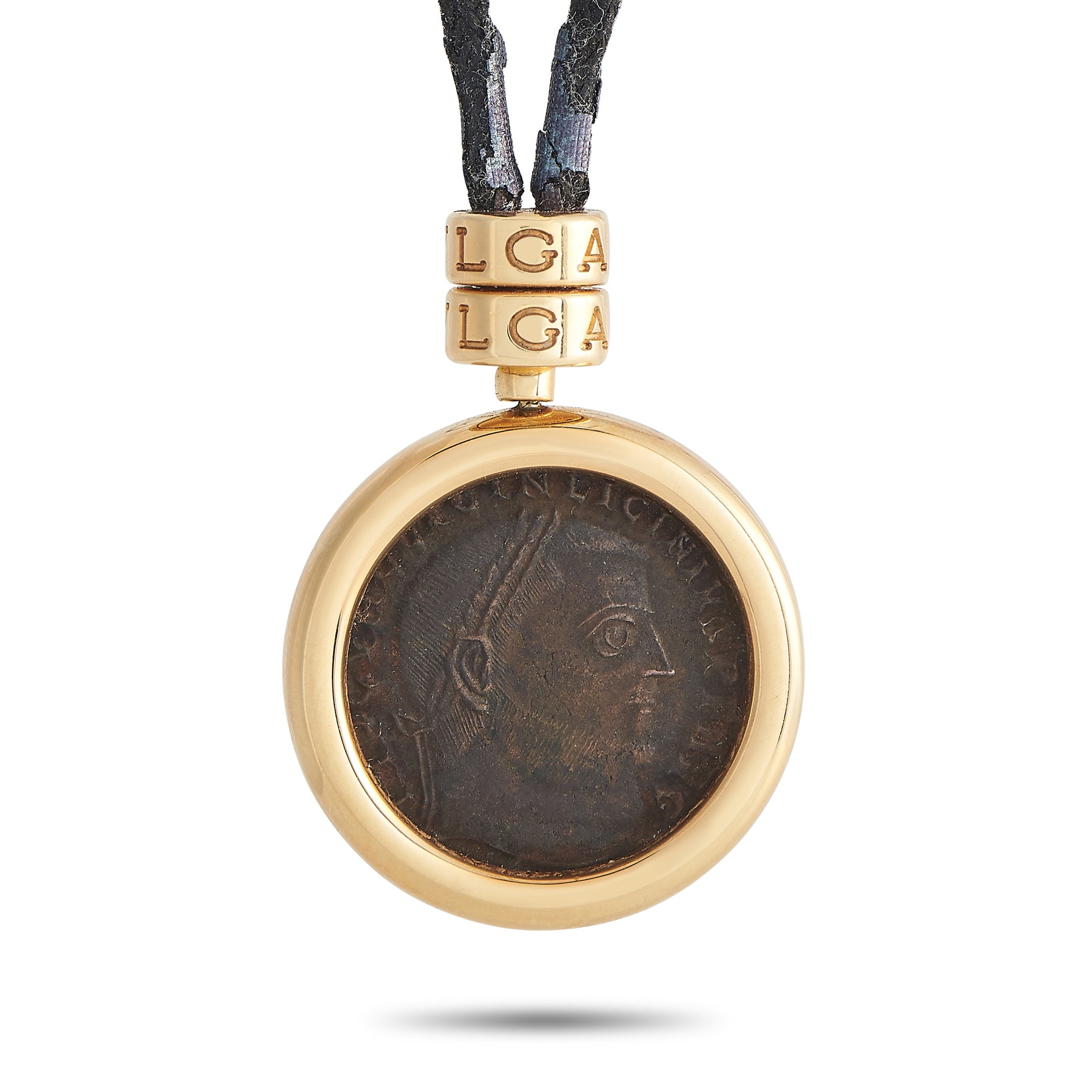 Bvlgari 18 Karat Gelbgold Monete Nicomedia-Licinius Augusto Münze Halskette BV02 -030724