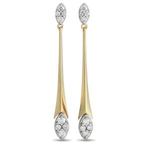 LB Exclusive 14K Gelbgold 0.50ct Diamant Marquise Tropfen Ohrringe – ER28288