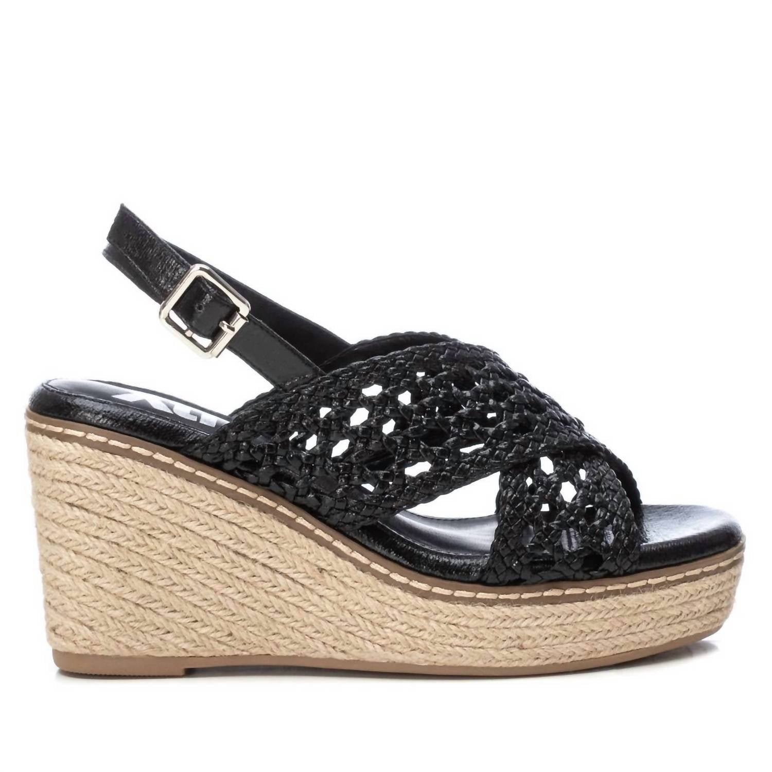 Damen Sandalen in Schwarz – Keilsandalen