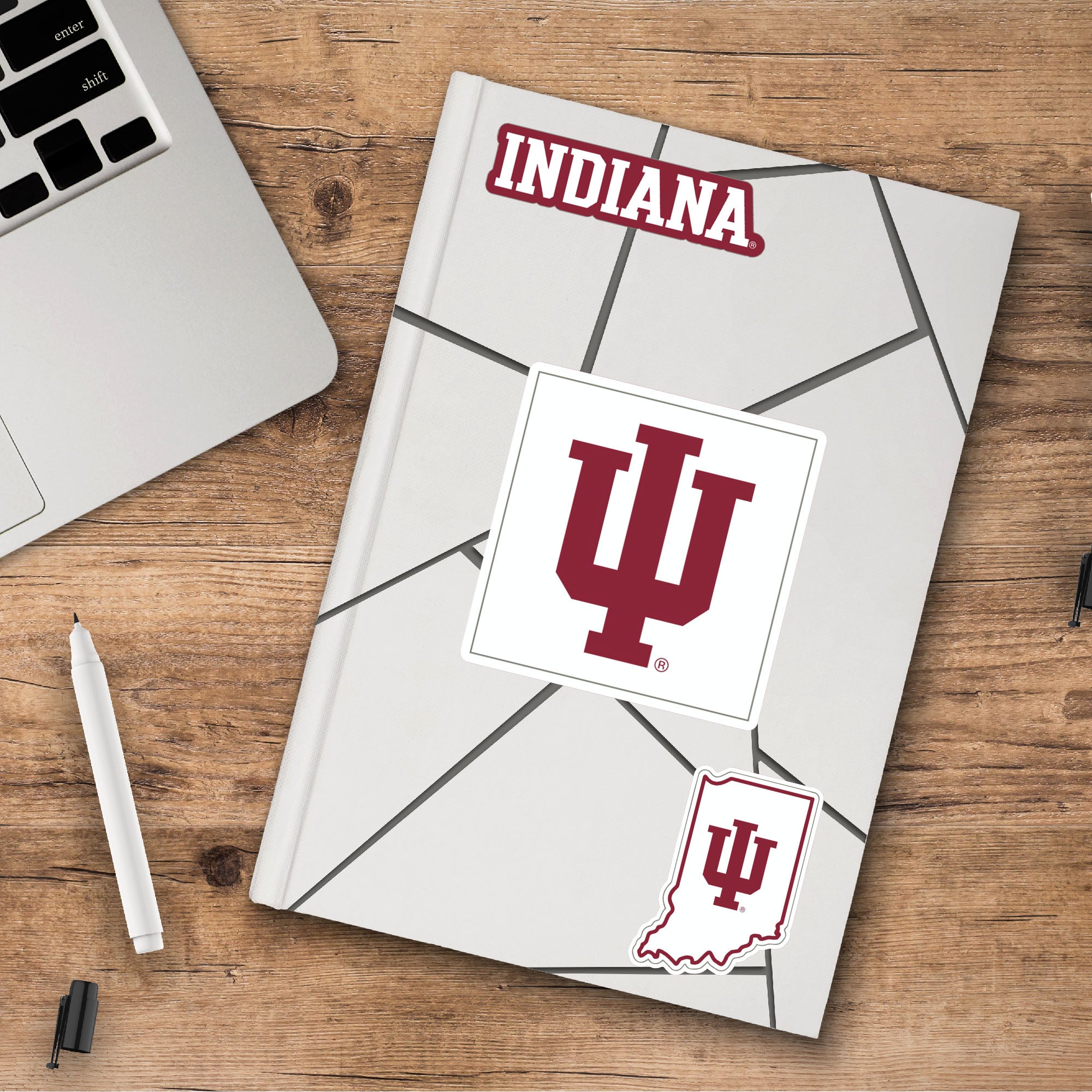Fanmats Indiana Hooisers 3 Stück Aufkleber Set