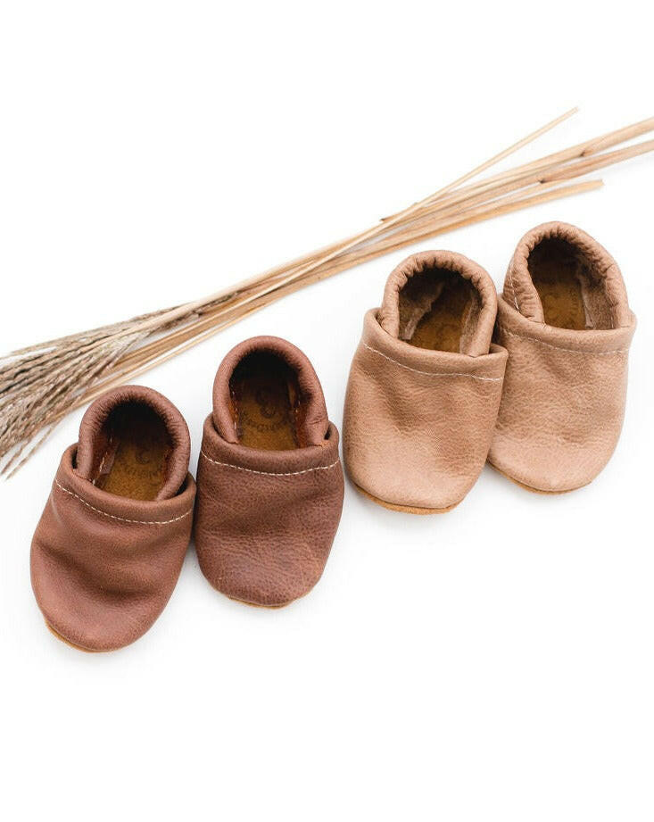 Rust & W. Holz Leder Loafer Schuhe Baby und Kleinkind