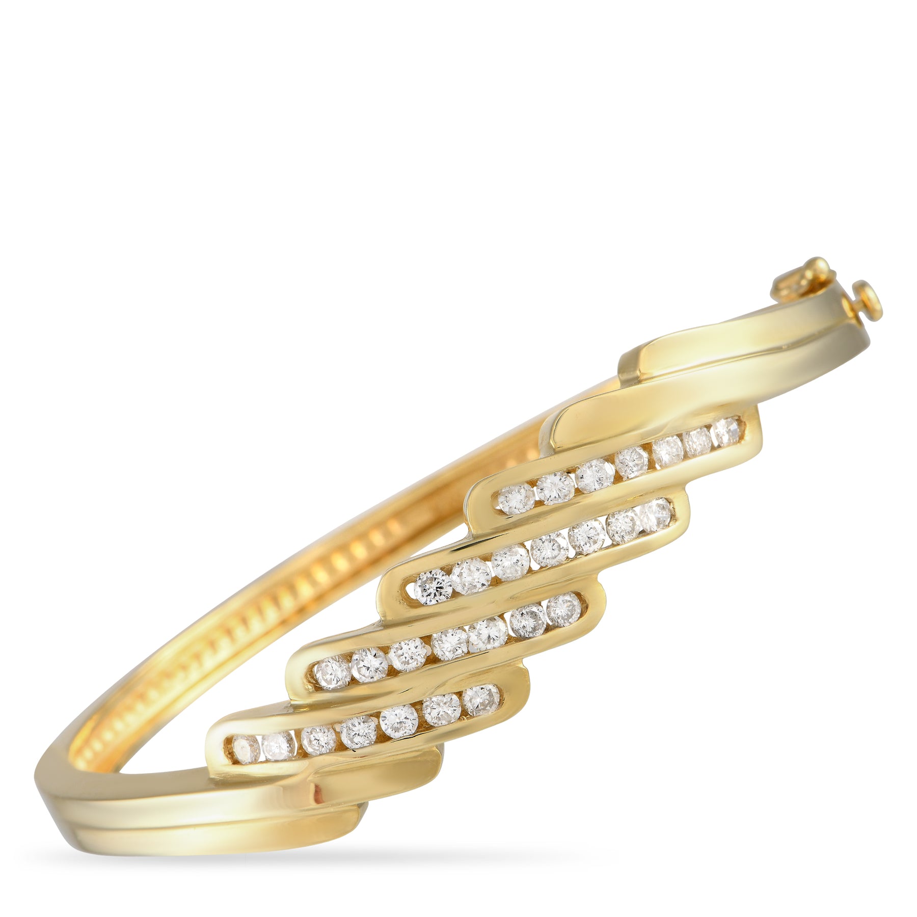 LB Exclusive 14K Gelbgold 1.50ct Diamant Armreif Armband MF01 -012423