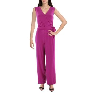 Petites Overall aus mattem Jersey mit V-Ausschnitt