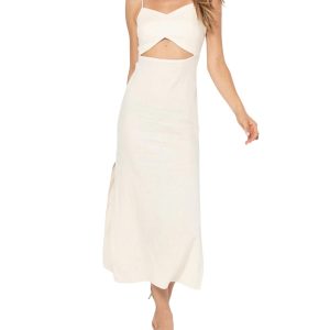 Leinen jessie Kleid in Vanille 7703594008636