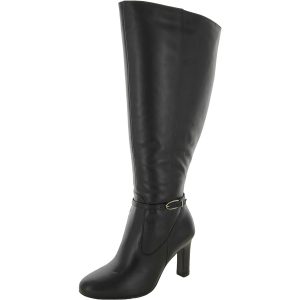 Henny Leder breite Kalb kniehohe Stiefel