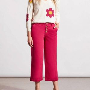 Audrey Knopf fliegen breite Bein jean in daiquiri 7803960754236