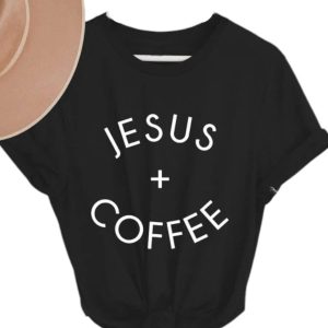 Damen Jesus + Kaffee Tee in schwarz 7803960229948