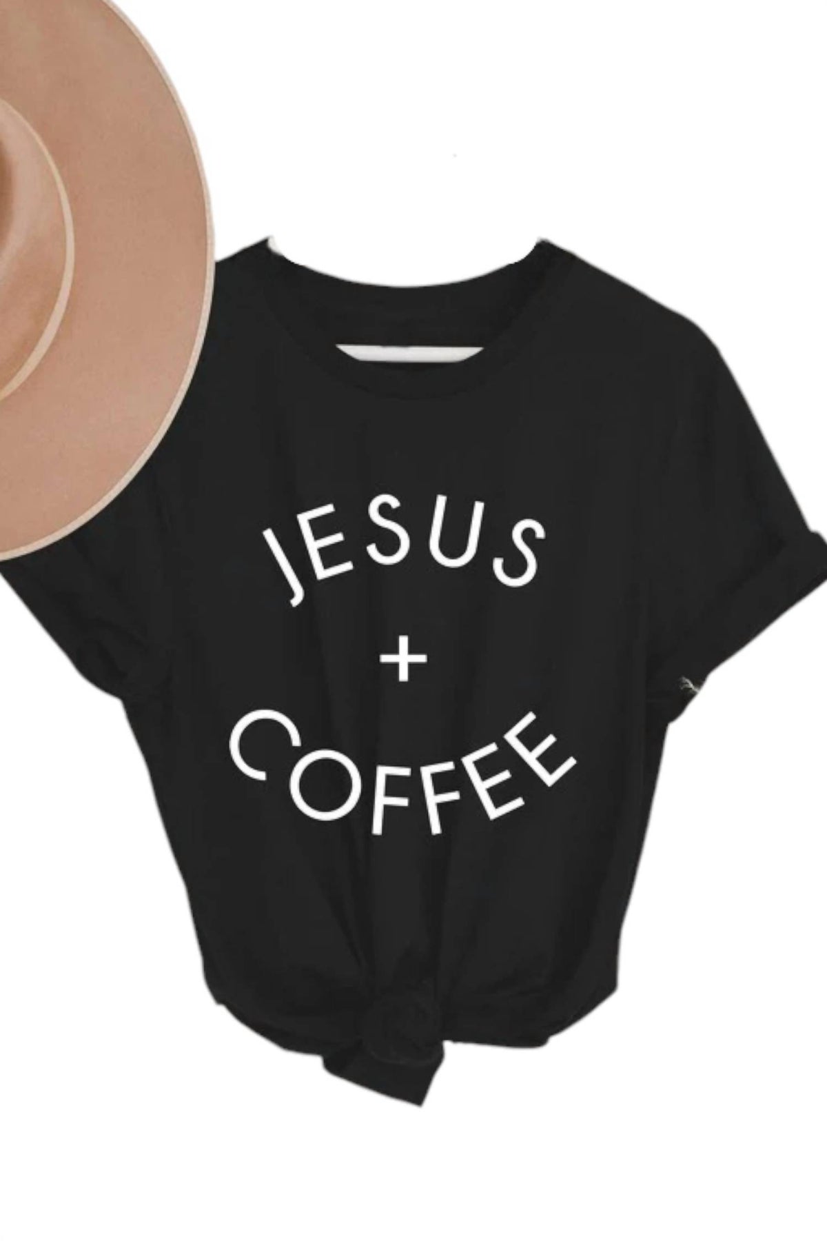 Damen Jesus + Kaffee Tee in schwarz