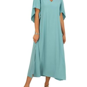 Meredith Midikleid in Aqua Meer 7703595483196