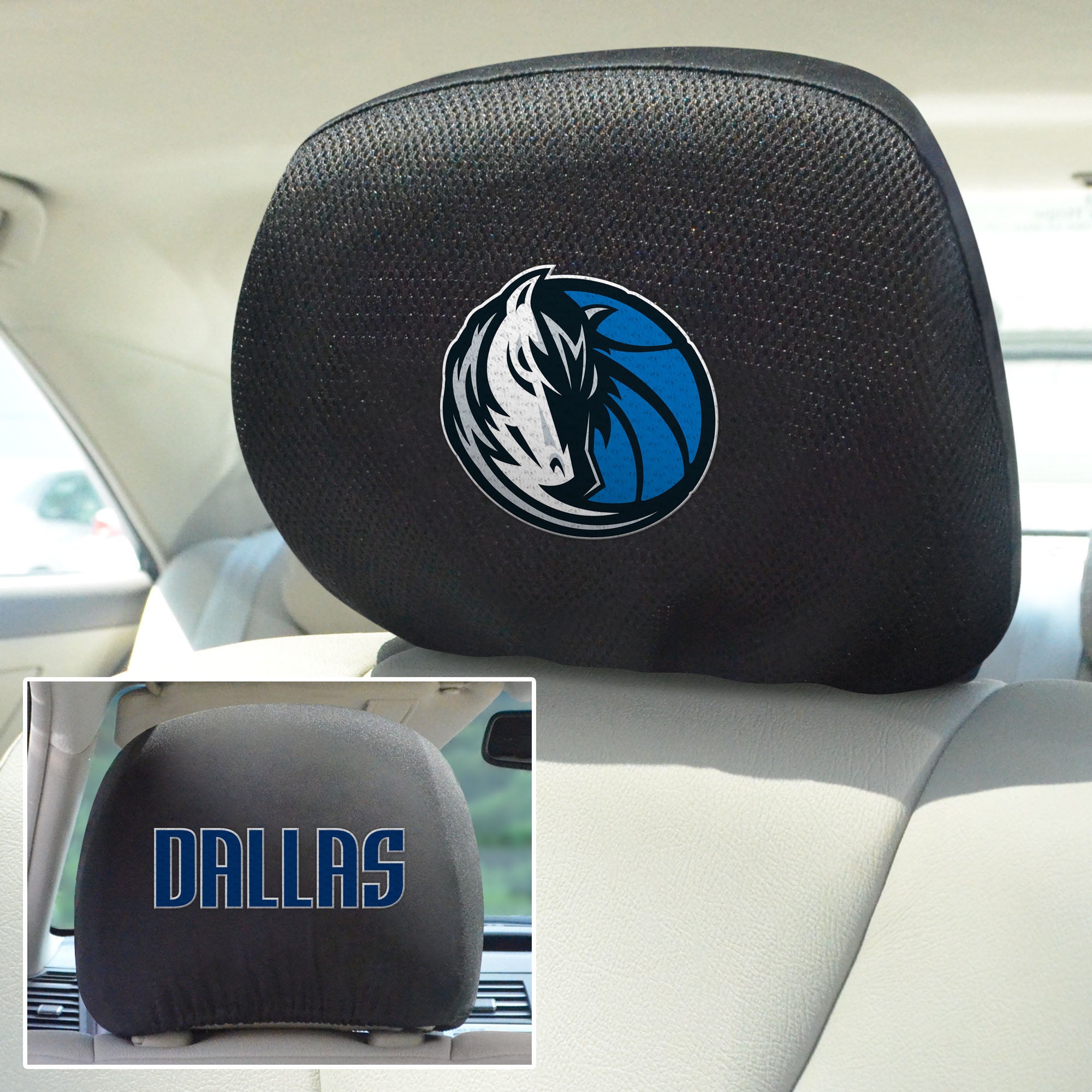 Fanmats Dallas Mavericks bestickt Kopf Rest Cover Set – 2 Stück
